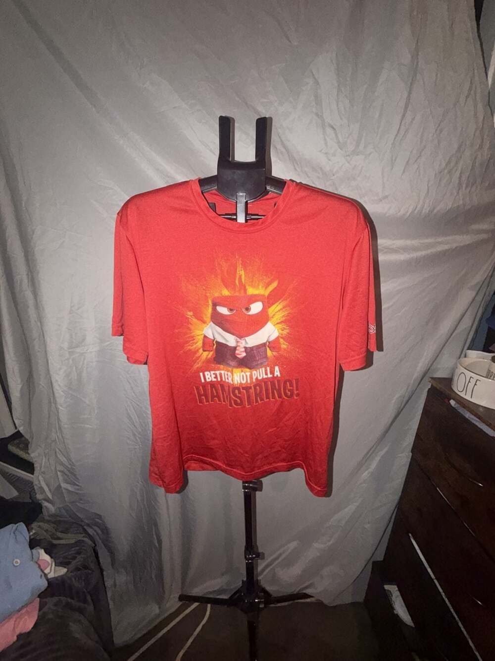 Disney Parks runDisney Inside Out Anger Performance T-Shirt Size XL Red